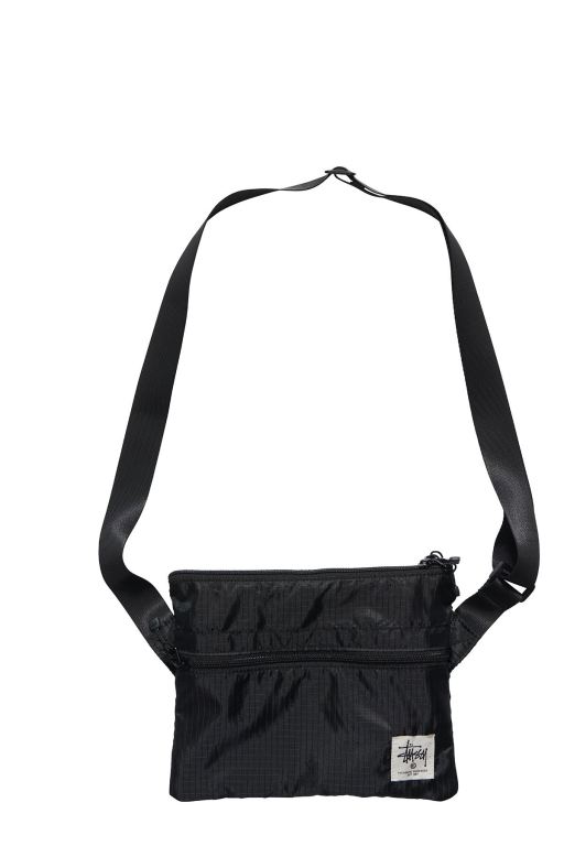 Stussy Mens Workgear Sachel Bags Black - JWBSU0948